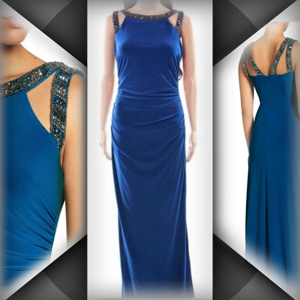 ⭐️FINAL SALE ITEM⭐️ Embellished Strap Gown "Laundry" "